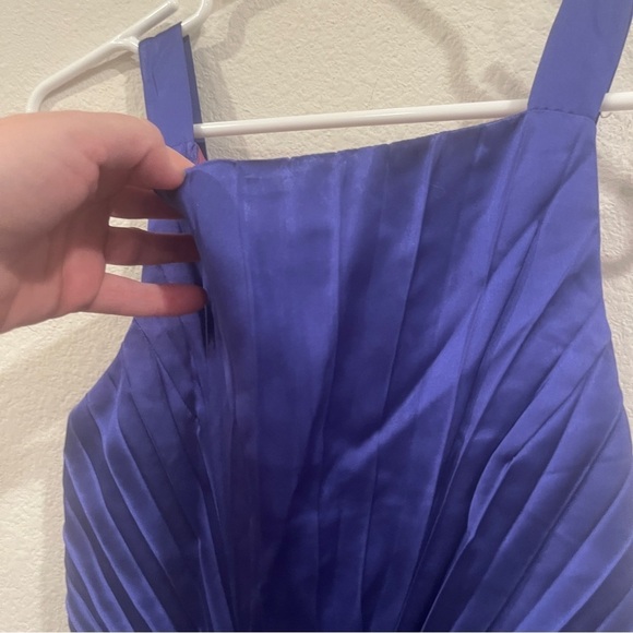 Vintage gem! Neiman Marcus purple/blue black pleated mini dress fits size small - Picture 6 of 15